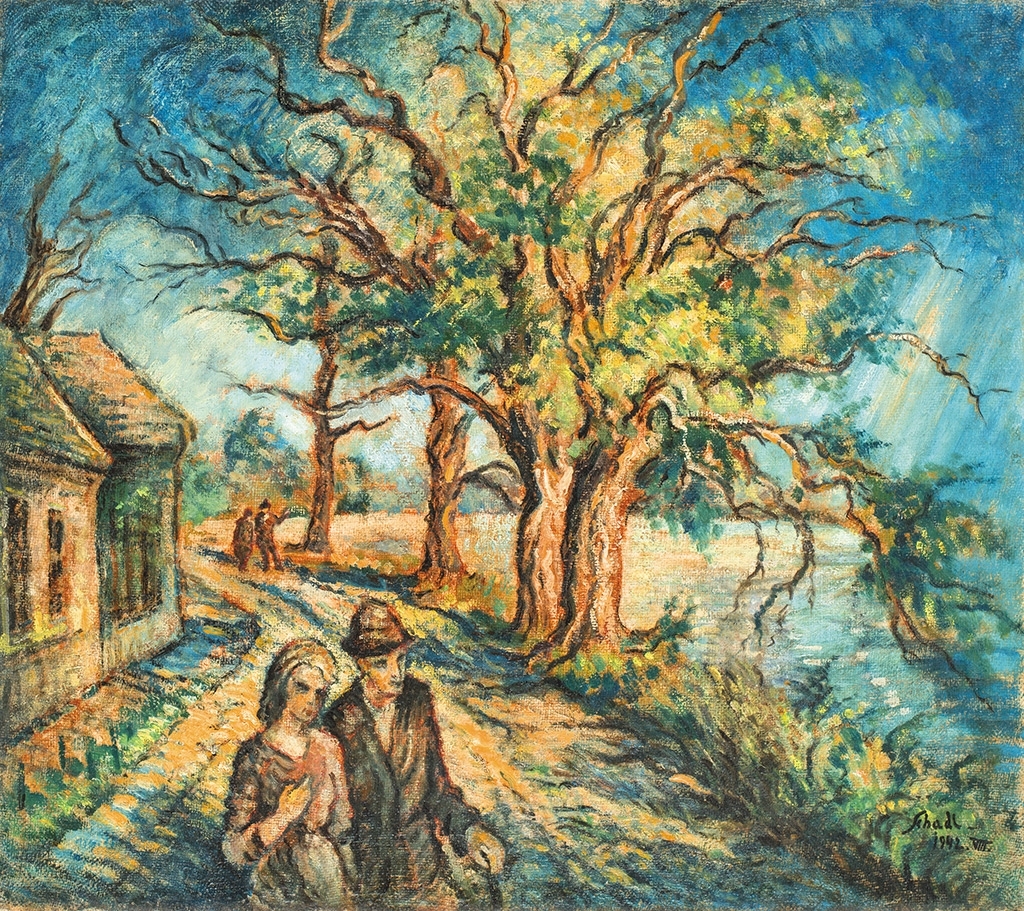 Schadl János (1892-1944) Path by the lake, 1942