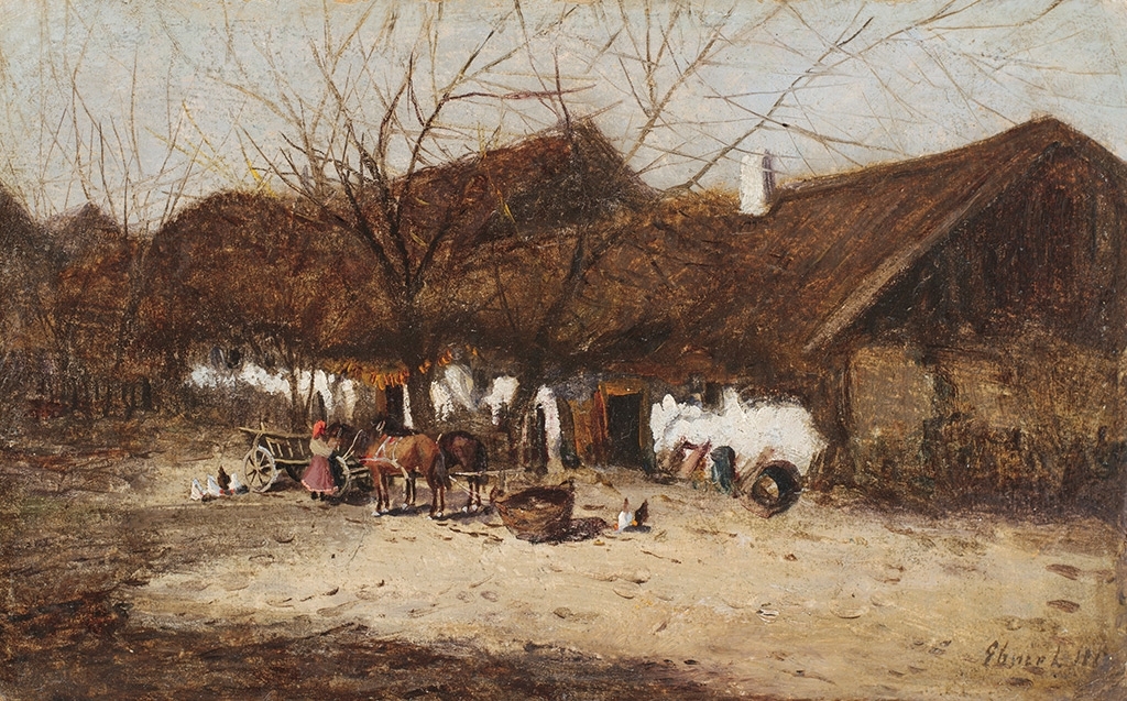 Deák Ébner Lajos (1850-1934) Backyard, 1888