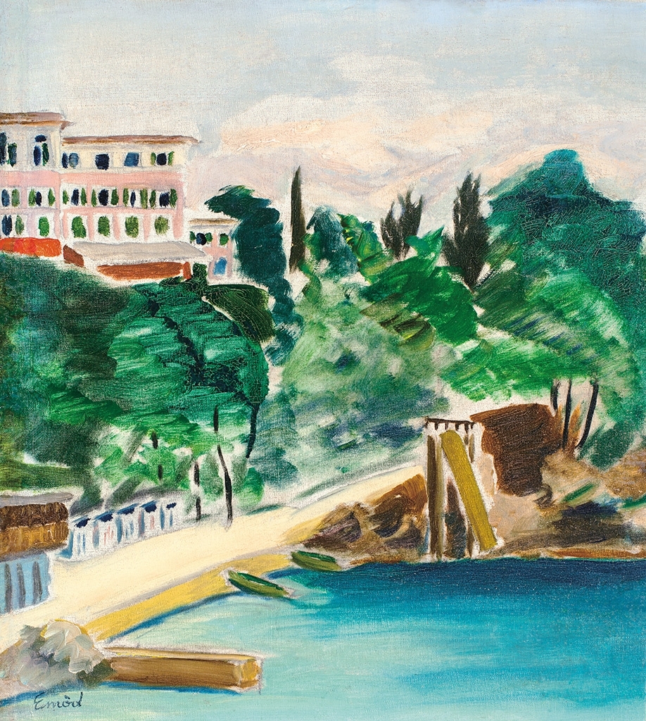 Emőd Aurél (1897-1958) Olasz tengerpart