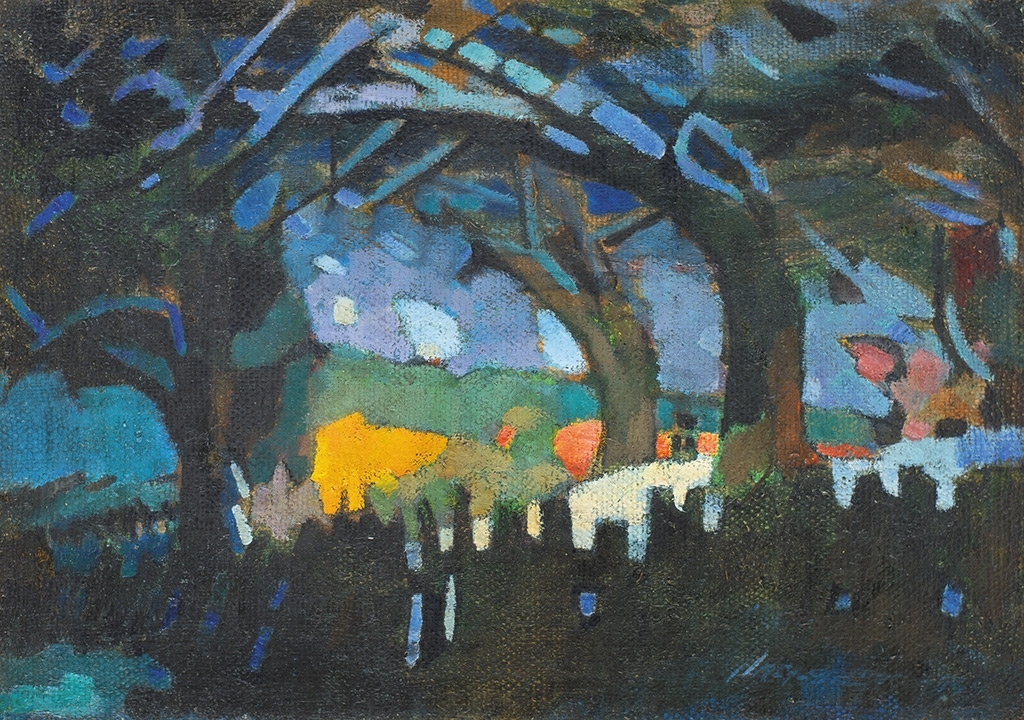 Nagy Oszkár (1883-1965) Beszűrődő fények, 1935