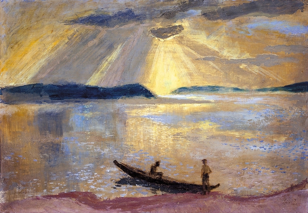 Szőnyi István (1894-1960) Lights above the water, 1935