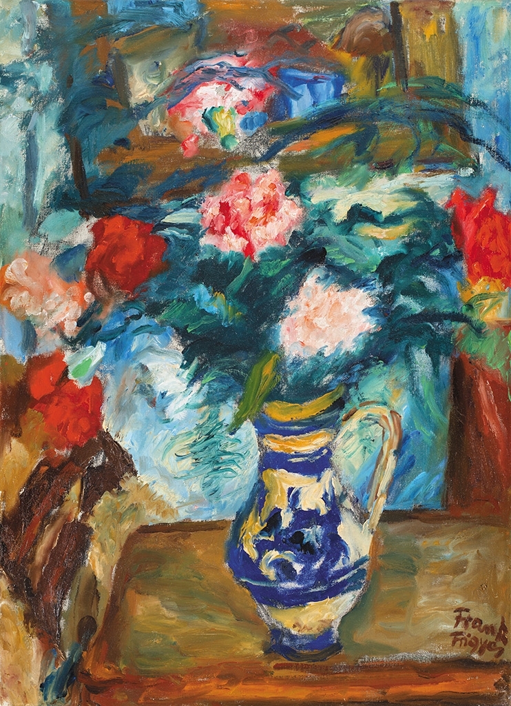 Frank Frigyes (1890-1976) Carnations in a jar