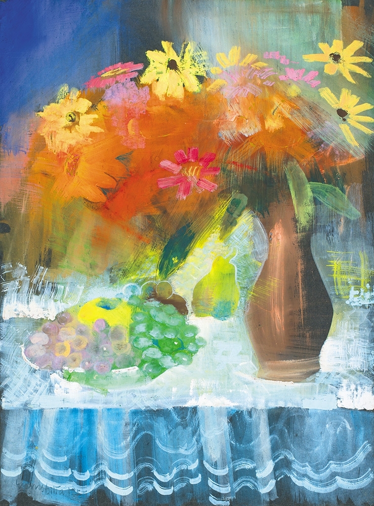 Gyenes Gitta (1888-1960) Virágcsendélet, 1955