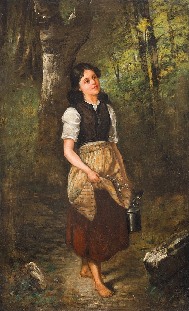 Bruck Lajos (1846-1910) Water-girl