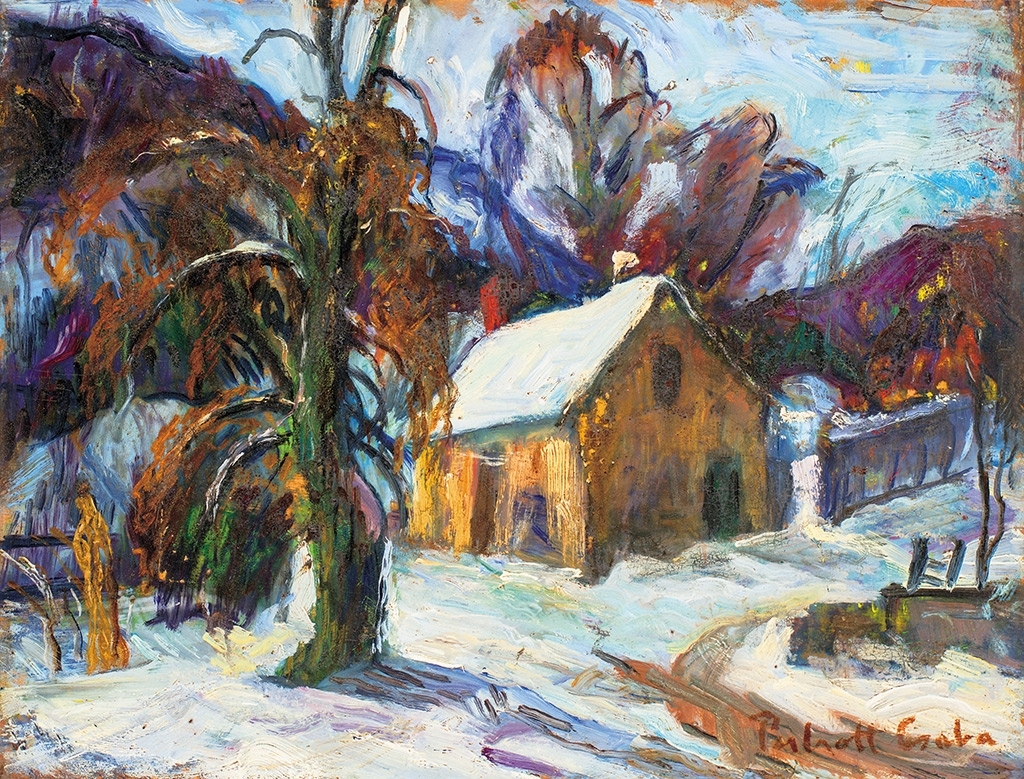 Perlrott-Csaba Vilmos (1880-1955) Baia Mare in Winter