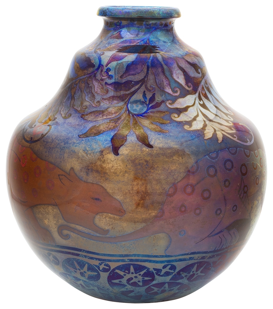 Zsolnay Vase with Leopard motif, Zsolnay, 1913
