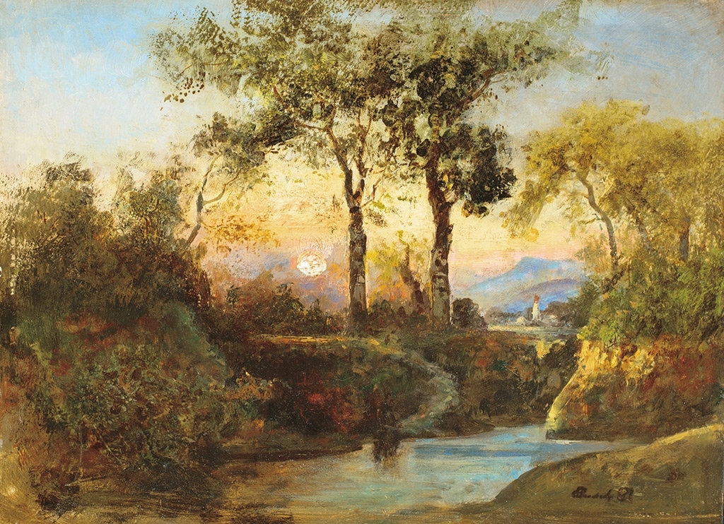 Brodszky Sándor (1819-1901) View in Sunset