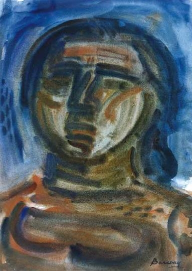 Barcsay Jenő (1900-1988) Female face, around 1936