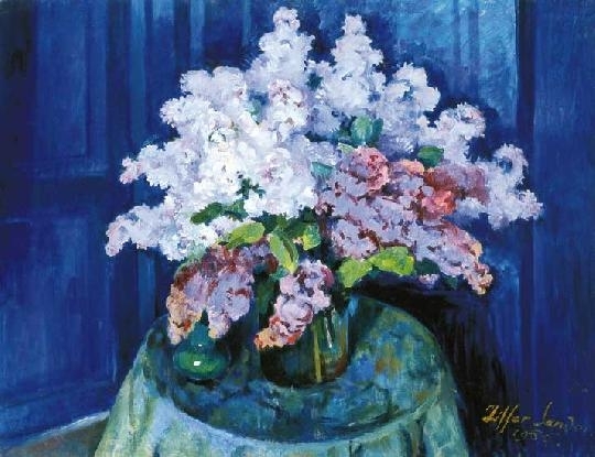 Ziffer Sándor (1880-1962) Still life with lilacs, 1955