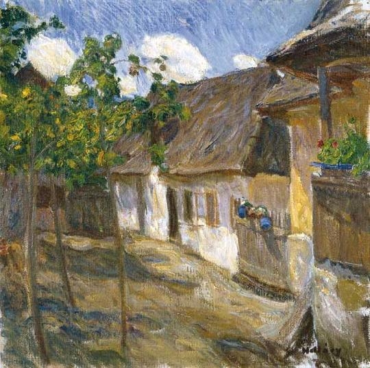 Hollósy Simon (1857-1918) Village street