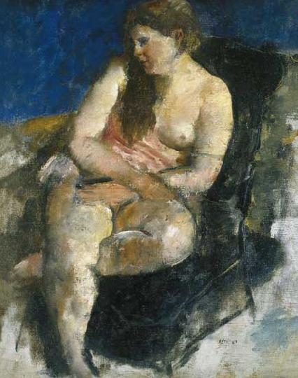 Basch Andor (1885-1944) Ülő nő, 1927