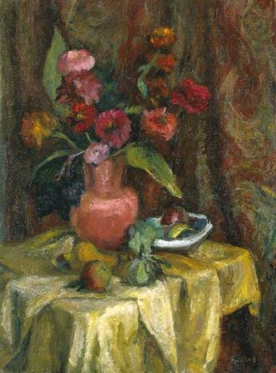 Gráber Margit (1896-1993) Still life with flowers