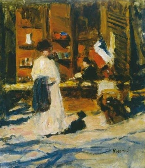 Koszta József (1861-1949) Parisian shop-window, 1911