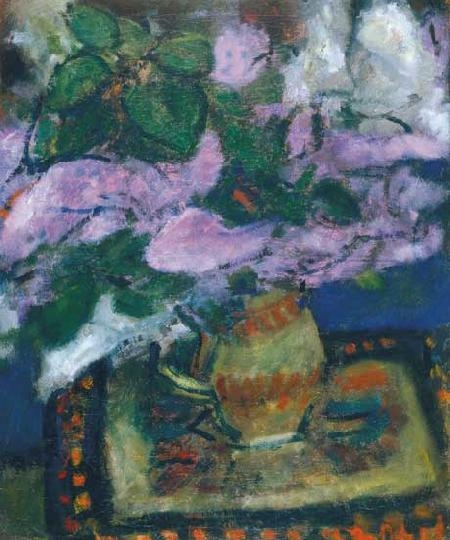 Czóbel Béla (1883-1976) Still life with lilacs, 1928