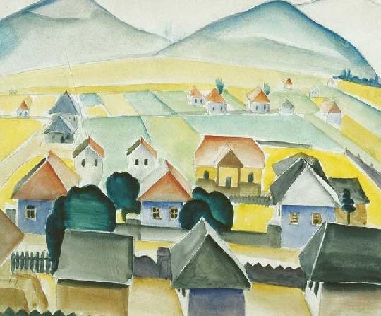 Futásfalvi Márton Piroska (1899-1996) Village in Transylvania