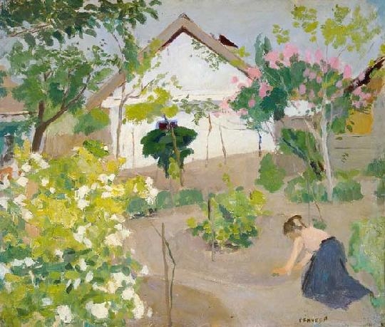 Fényes Adolf (1867-1945) In the garden