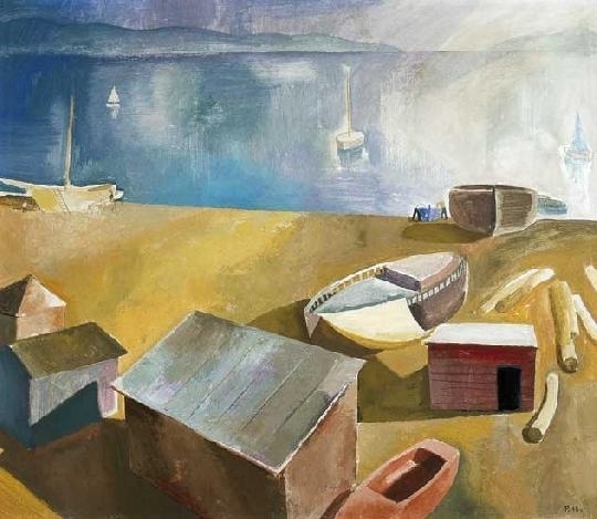 Patkó Károly (1895-1941) The Bay of Naples (Shipbuilding in the Bay of Naples), 1931