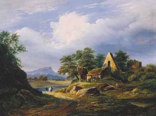 Markó Károly, Ifj. (1822 - 1891) Itáliai vidéken kirándulók, 1862