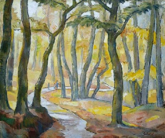 Gábor Jenő (1893-1968) Path in a yellow forest