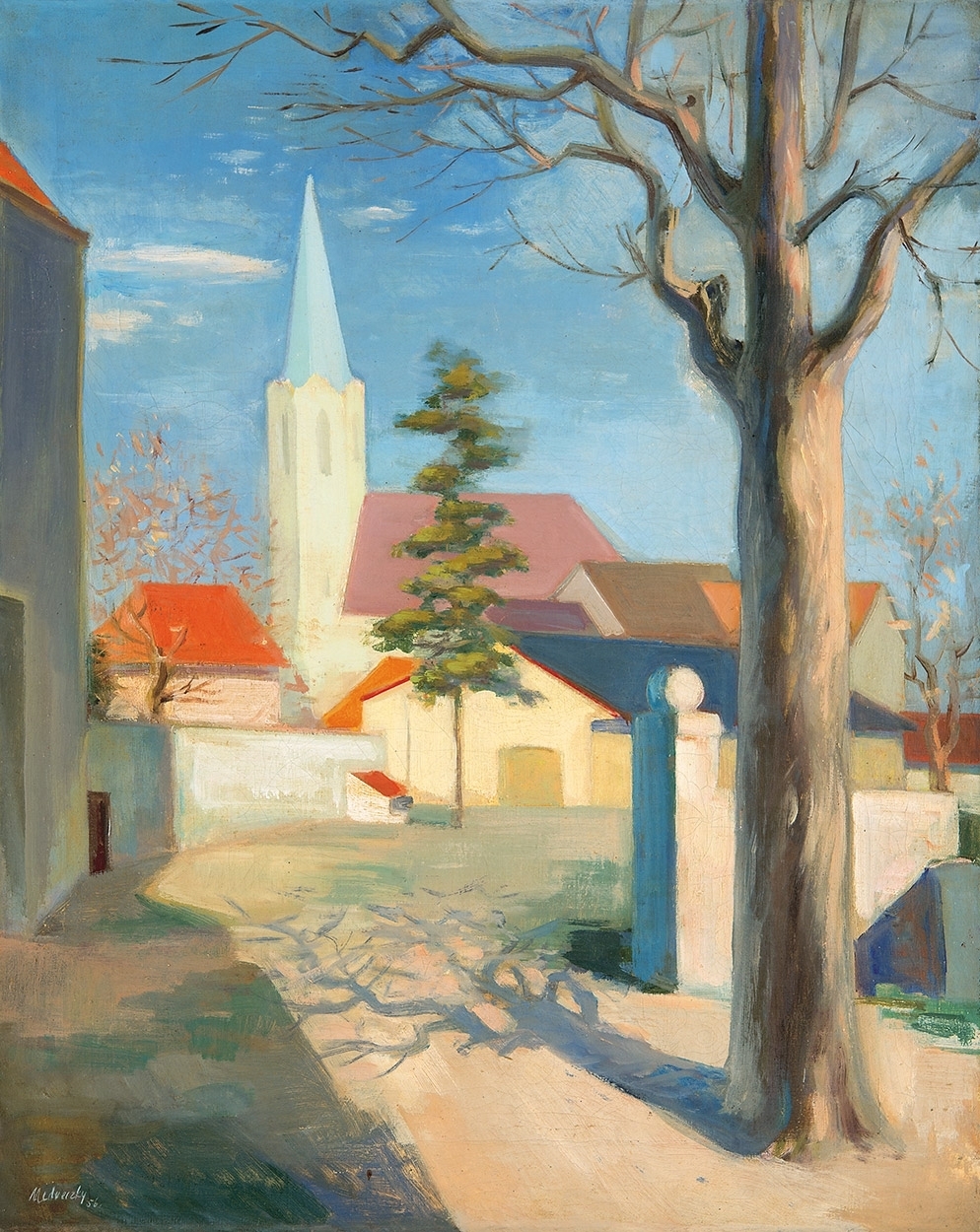 Medveczky Jenő (1902-1969) View of Sárospatak, 1956