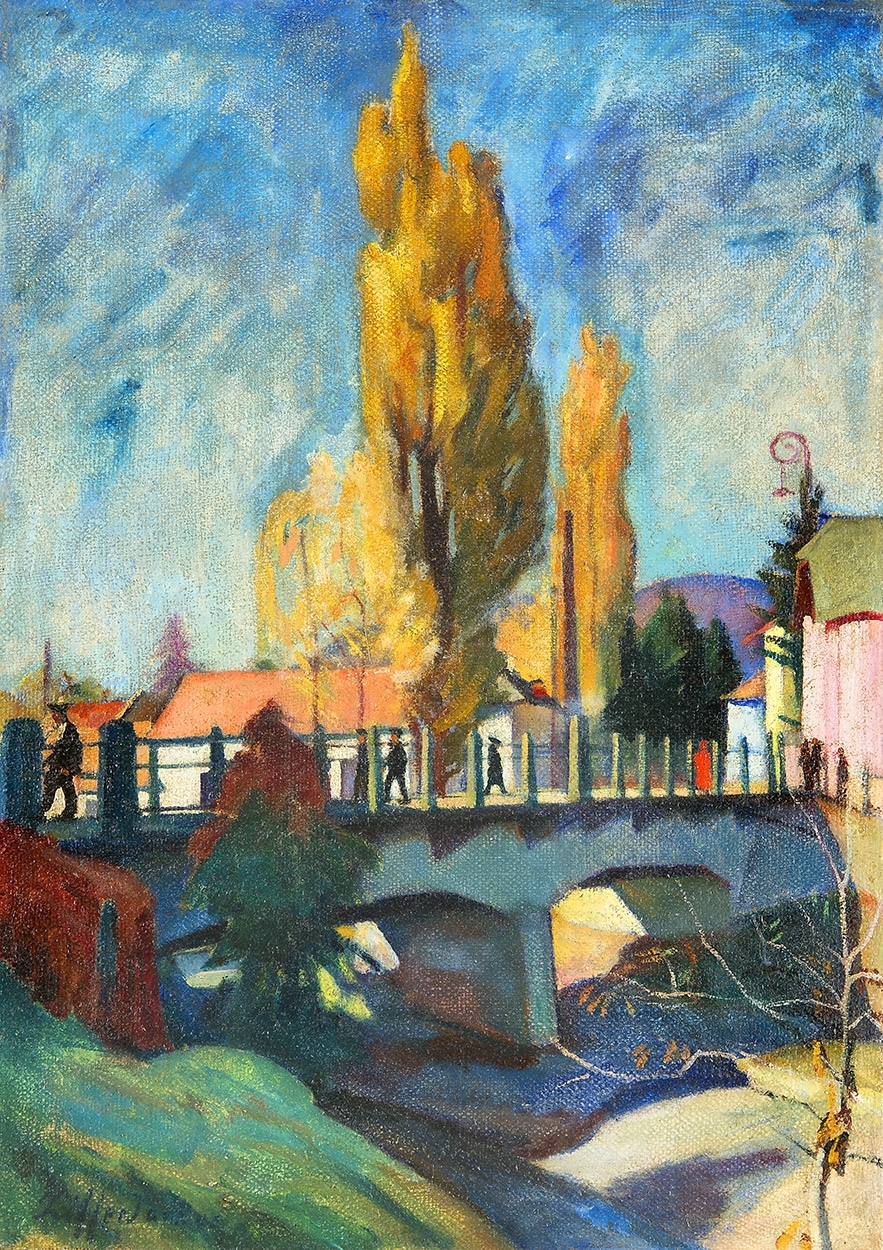 Ziffer Sándor (1880-1962) Bridge on Zazar
