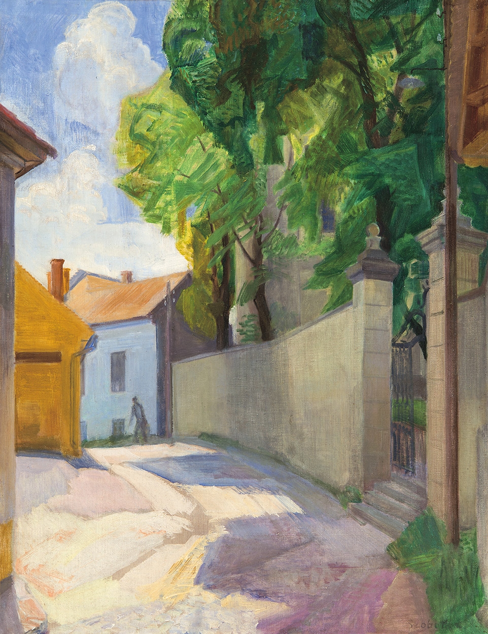 Szobotka Imre (1890-1961) Gate in Szentendre (Street in Szentendre), 1934