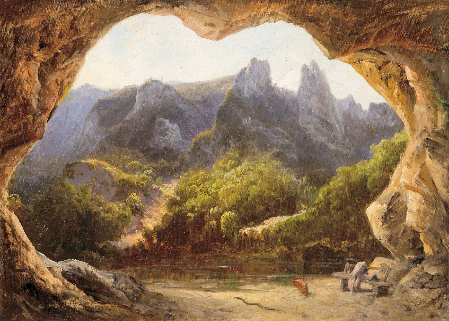 Telepy Károly (1828-1906) Detail of Mechadia (Cave)
