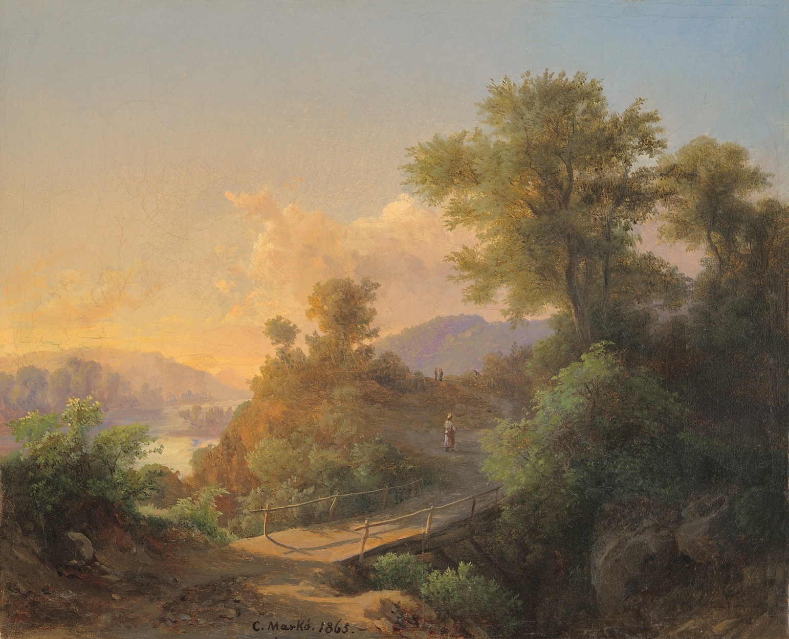 Markó Károly, Ifj. (1822 - 1891) Romantic landscape, 1865