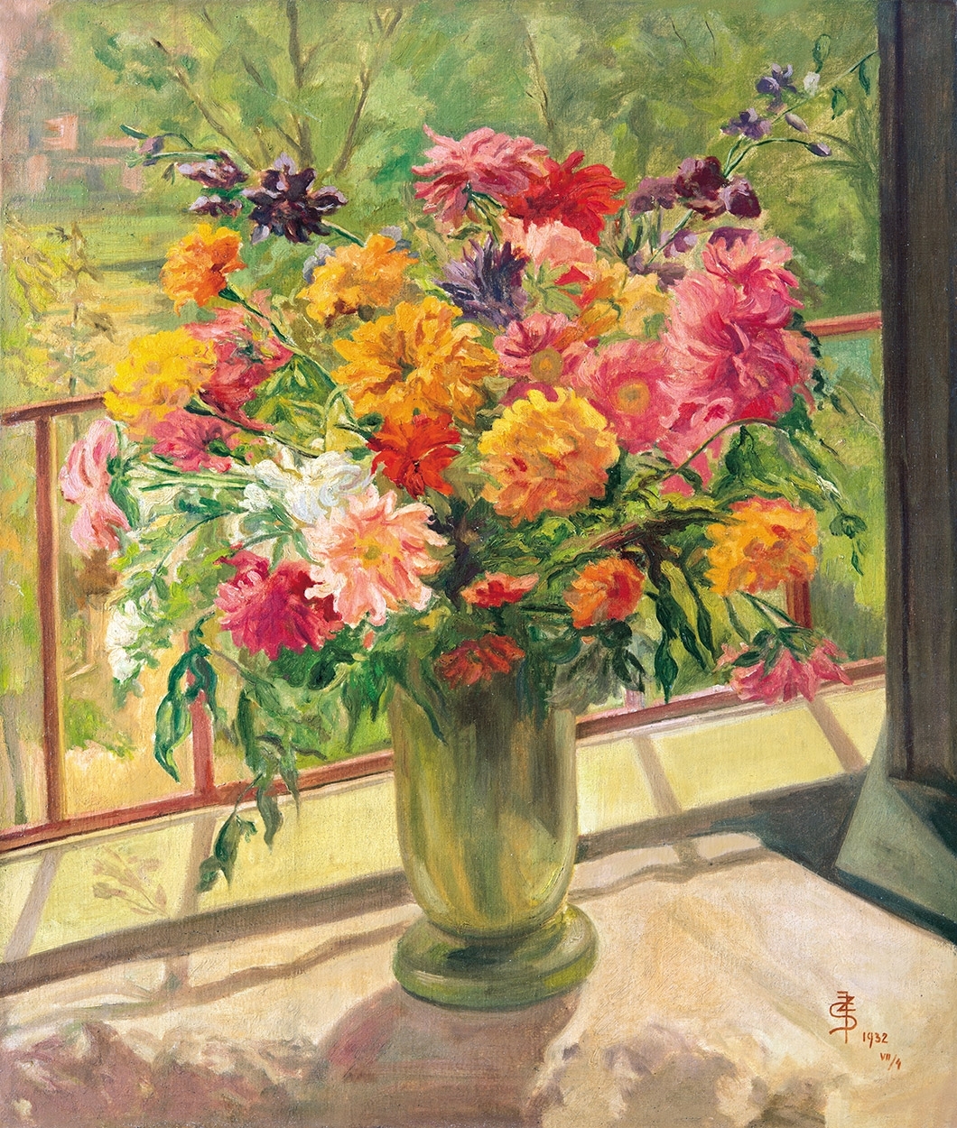 Mattyasovszky Zsolnay László (1885-1935) Flower Still-life, 1932