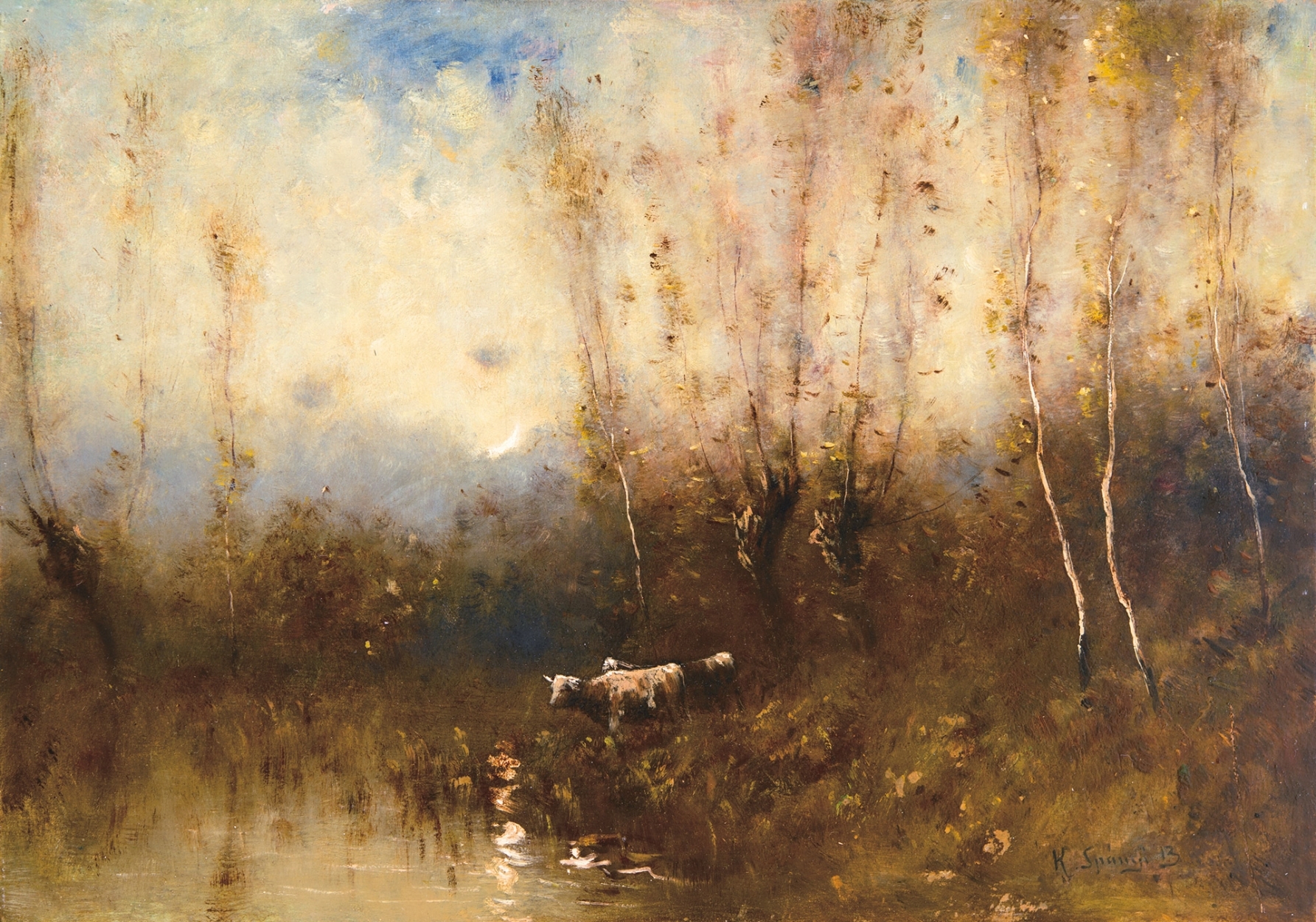 K. Spányi Béla (1852-1914) Autumn Landscape