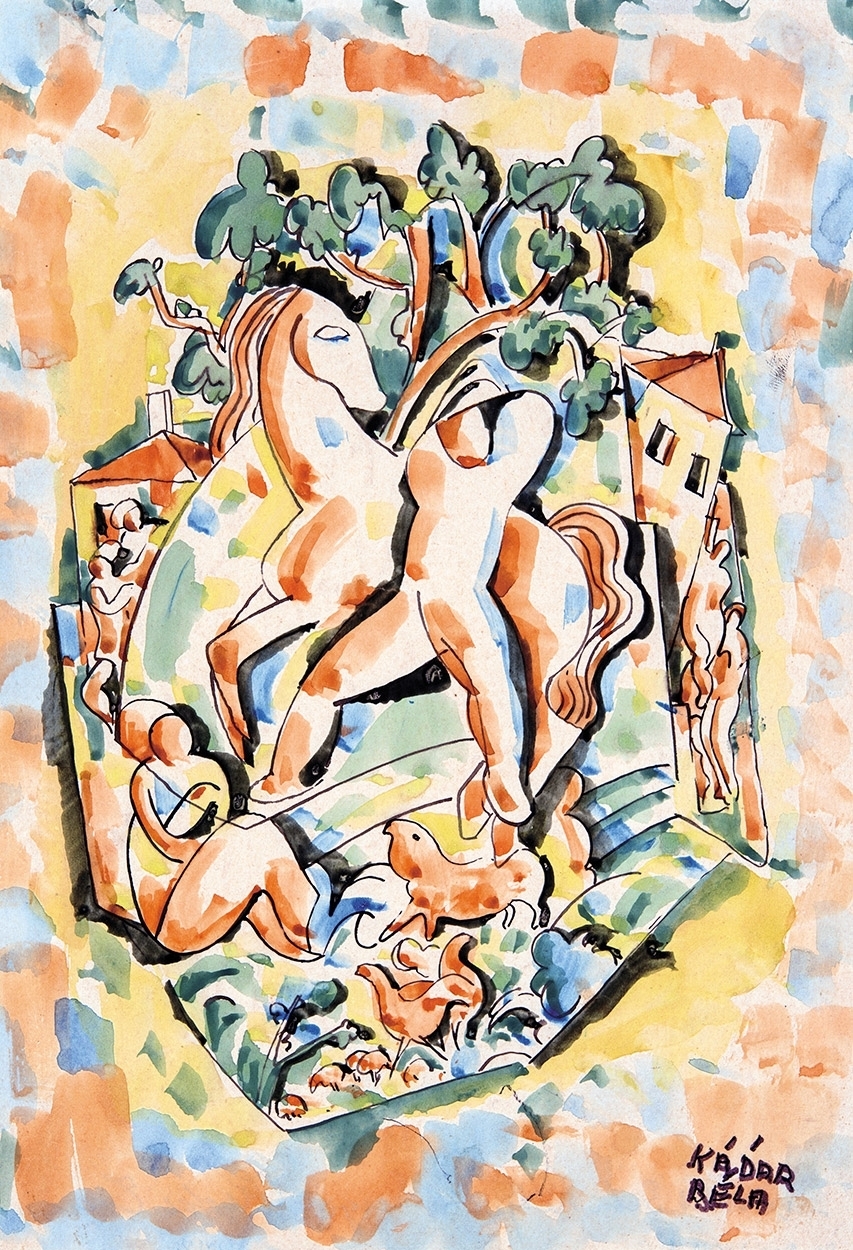 Kádár Béla (1877-1956) Scene with a Horse