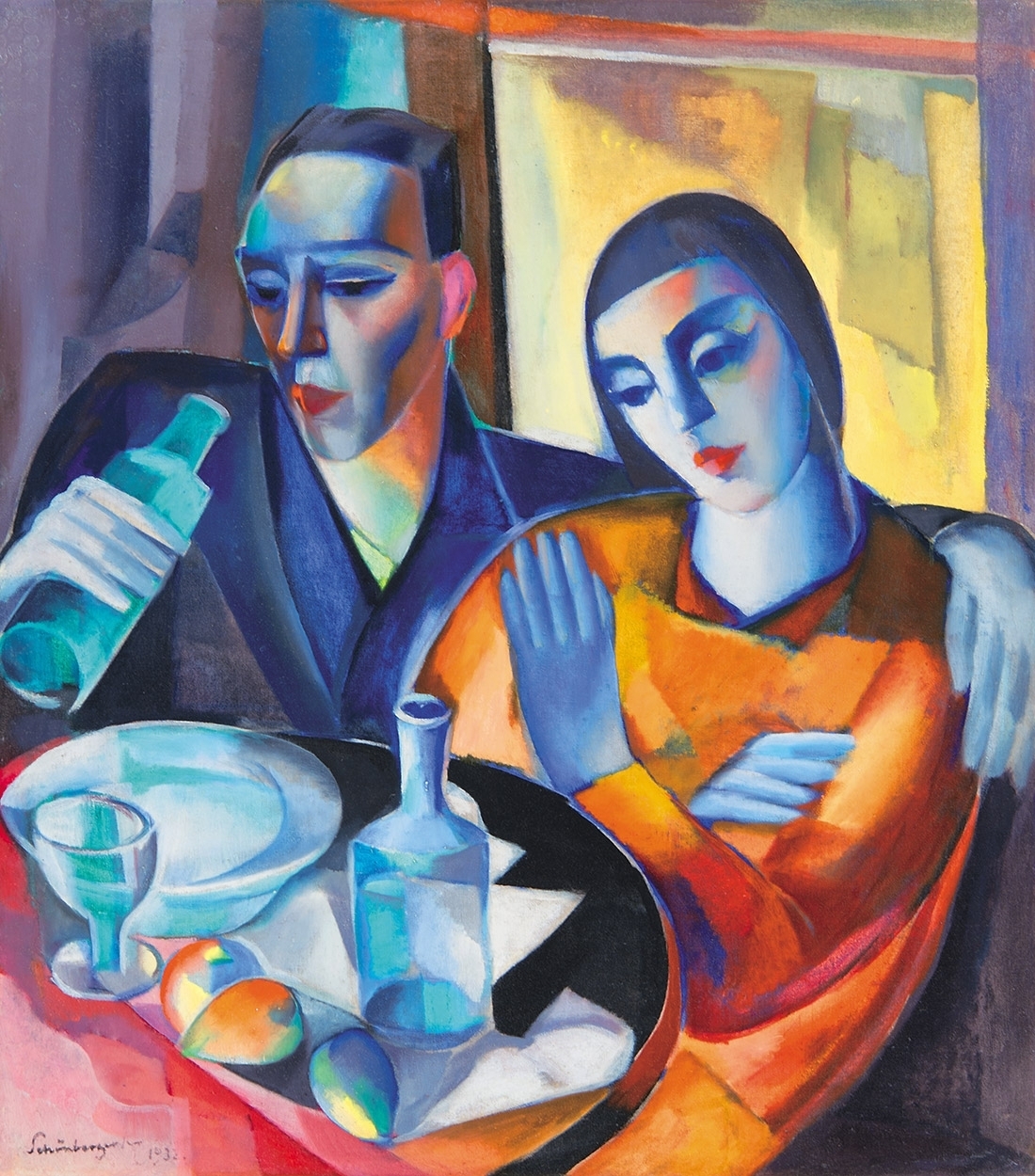 Schönberger Armand (1885-1974) Abszintivók (Asztal mellett), 1932