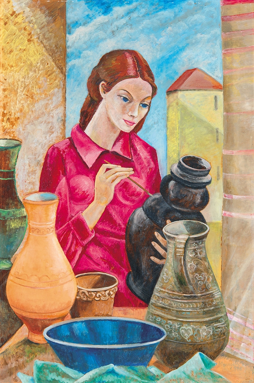 Marczell György (1897-1979) Pottery Painter, 1978