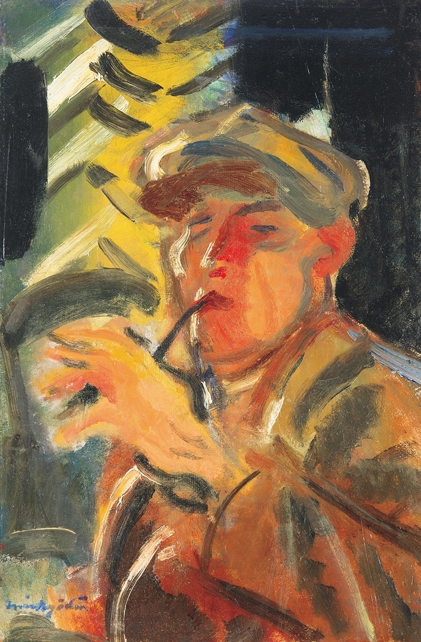 Márffy Ödön (1878-1959) Katonaruhás önarckép, 1916 körül