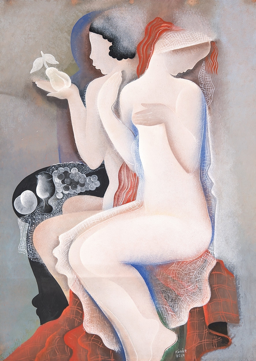 Kádár Béla (1877-1956) Composition (Girls with still life), 1931