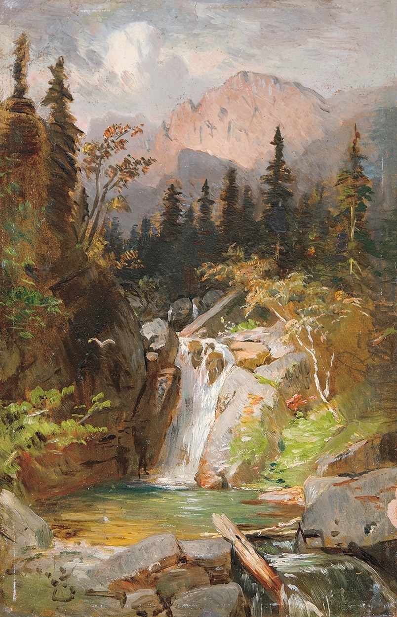 Molnár József (1821-1899) Artist's Waterfall in the Tatras