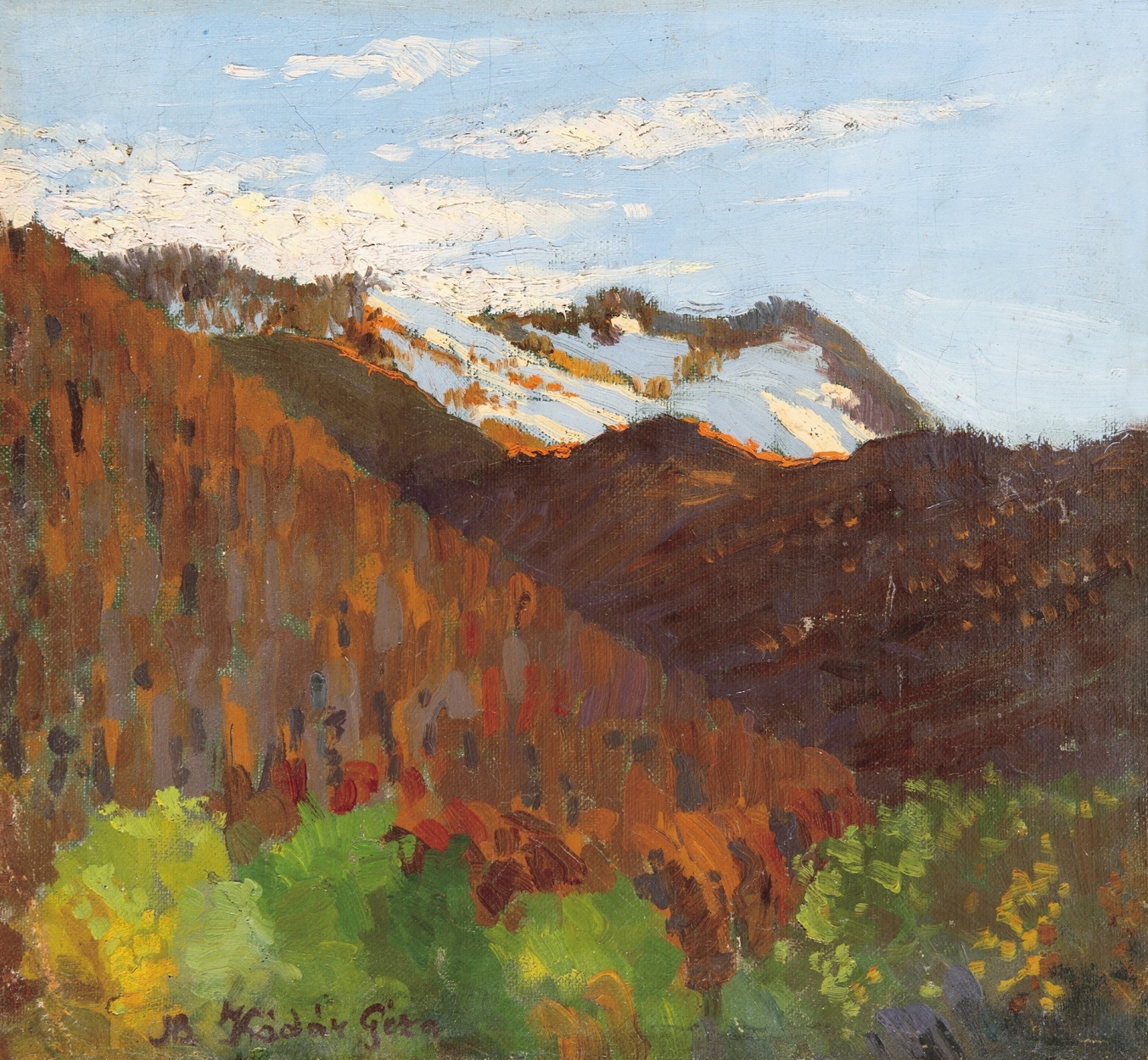 Kádár Géza (1878-1952) Mountains of Máramaros