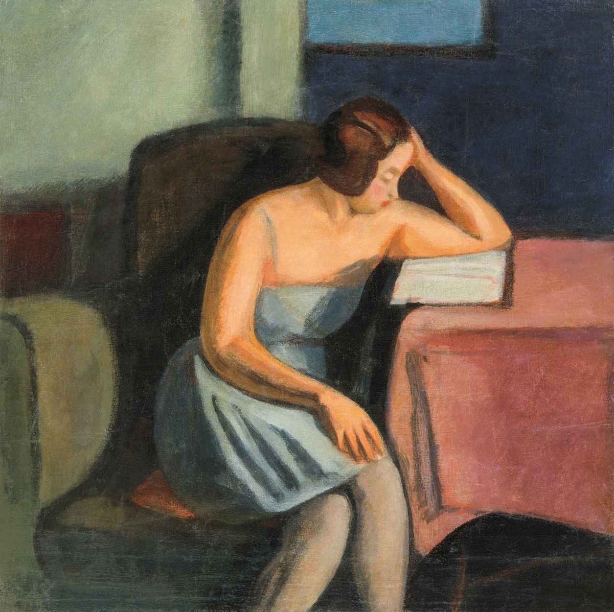 Berény Róbert (1887-1953) Eta reading, the middle of the 1920s