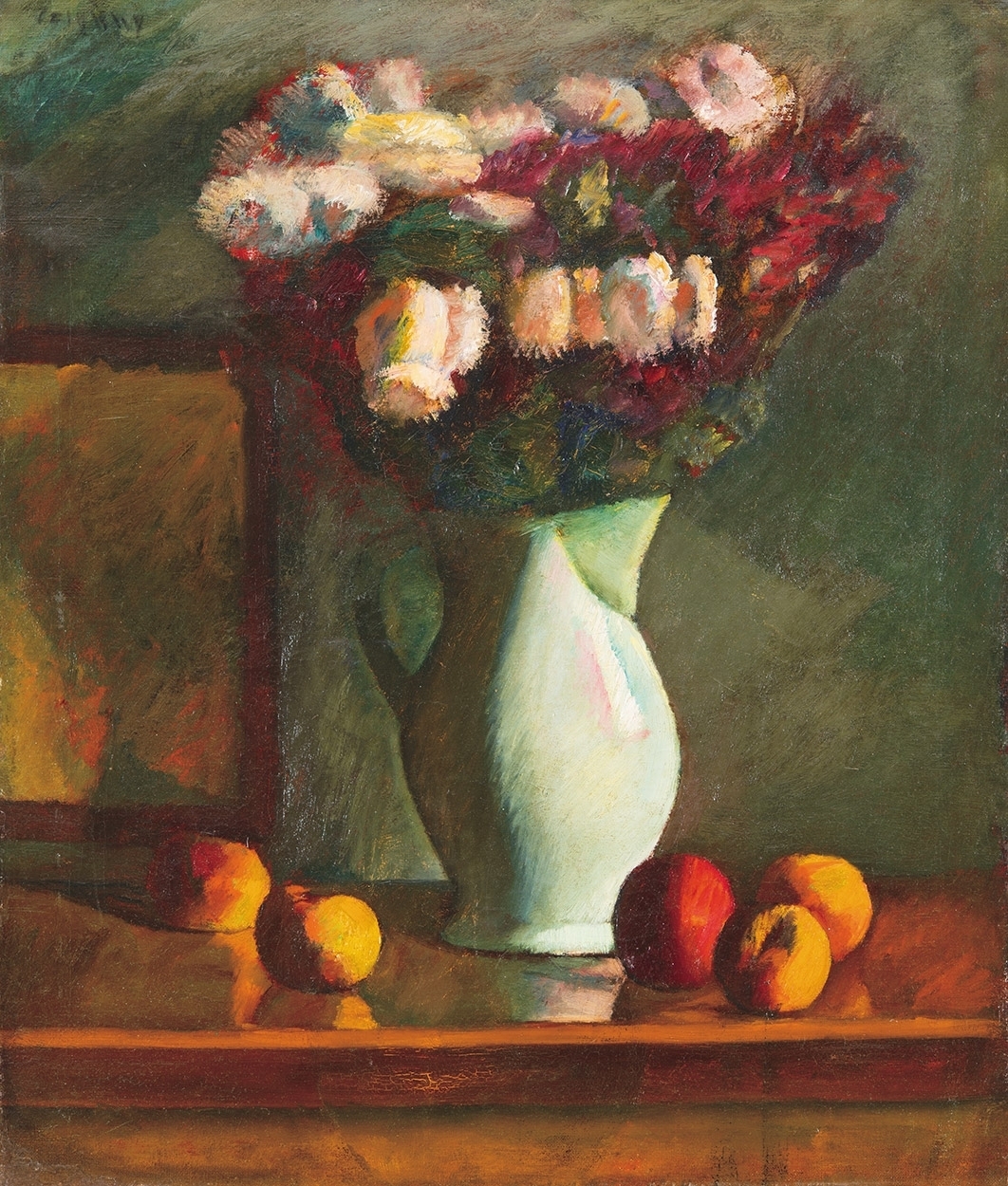 Czigány Dezső (1883-1938) Csendélet virágokkal és gyümölcsökkel, 1915 körül