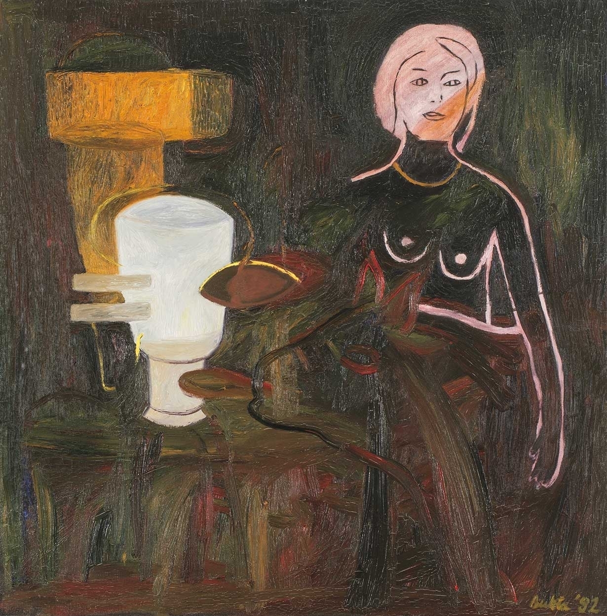 Bukta Imre (1952-) Lány a tehenészetből, 1992
