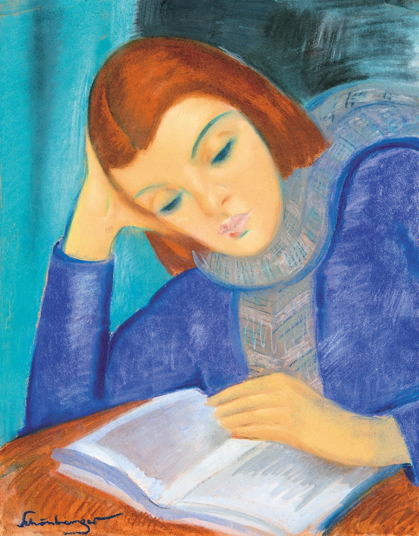 Schönberger Armand (1885-1974) Girl Reading