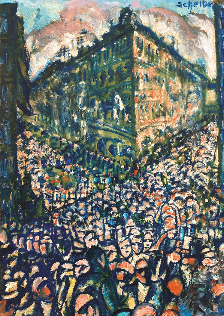 Scheiber Hugó (1873-1950) Crowd, 1919