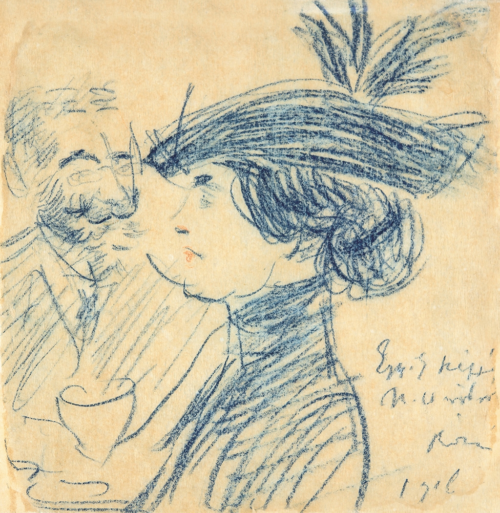 Rippl-Rónai József (1861-1927) Kávéházi jelenet, 1916