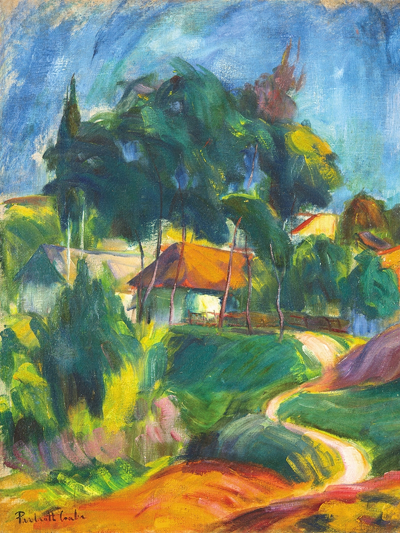 Perlrott-Csaba Vilmos (1880-1955) Houses on the Hill