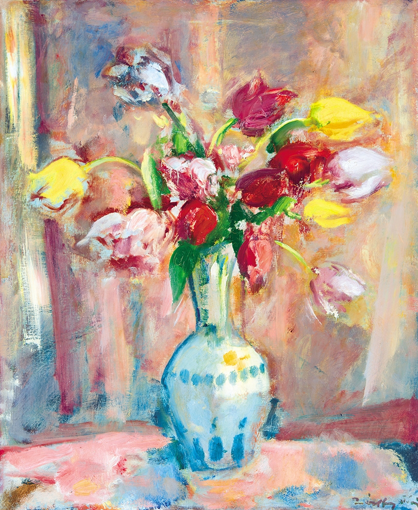 Márffy Ödön (1878-1959) Still-life with Tulips