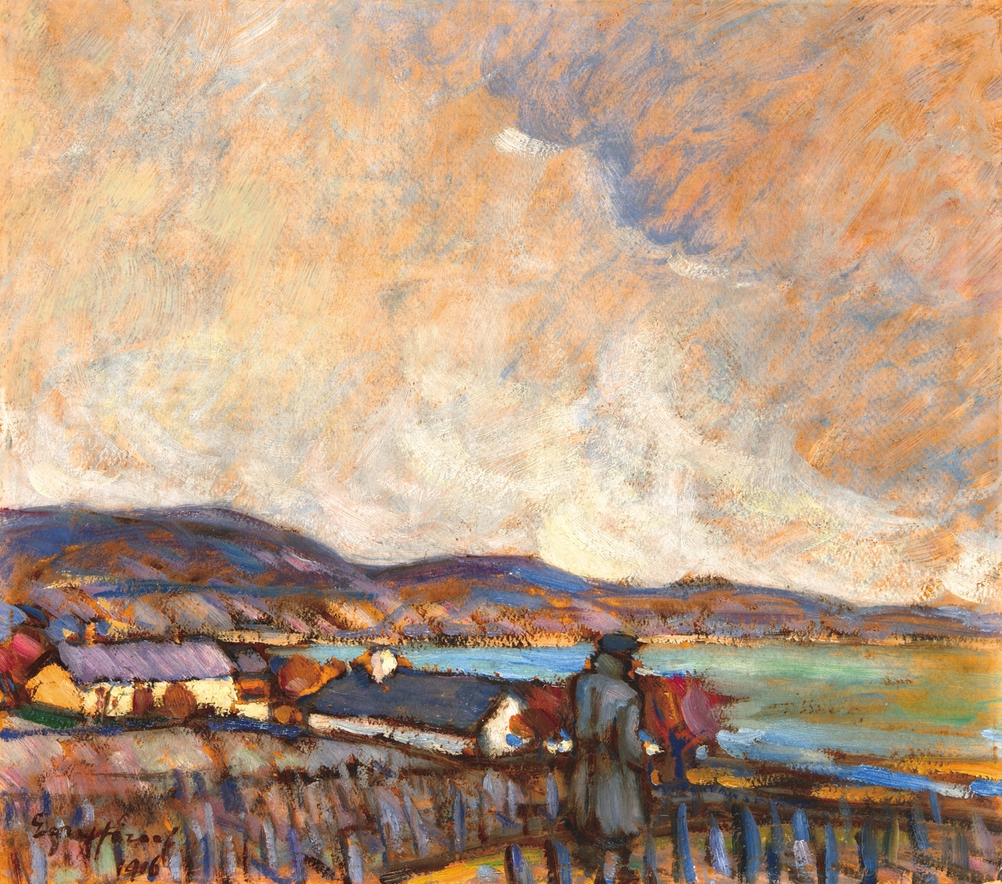 Egry József (1883-1951) Balaton Highlands (Balatongyörök), 1916