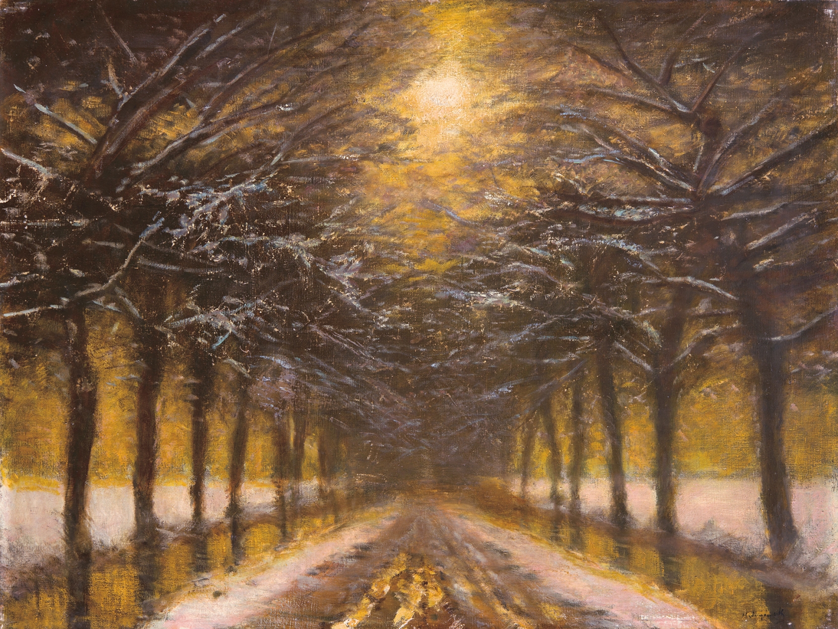 Mednyánszky László (1852-1919) Road in Winter