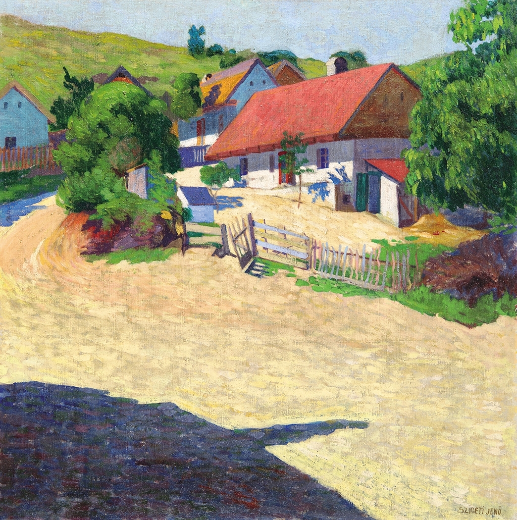 Szigeti Jenő (1881-1944) View of a Village