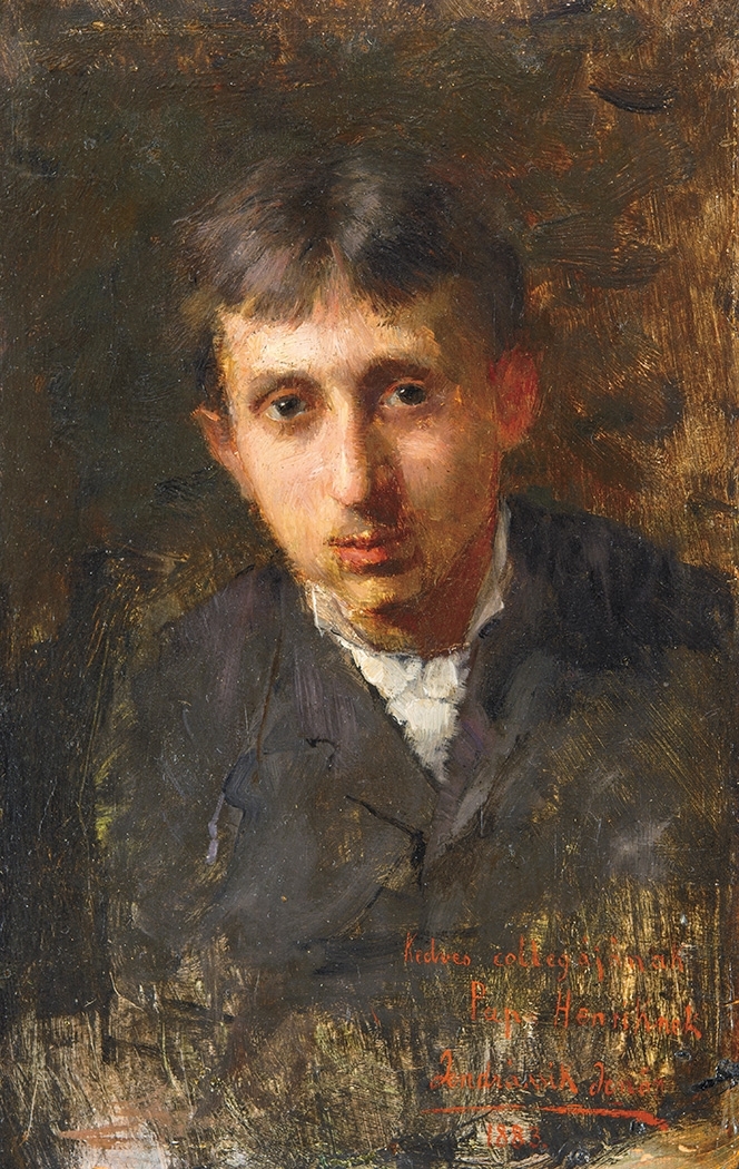 Jendrassik Jenő (1860-1919) Önarckép, 1883