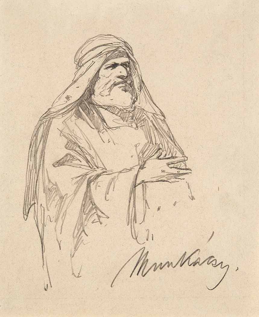 Munkácsy Mihály (1844-1900) Kajafás (Vázlat a Krisztus Pilátus előtt c. képhez)